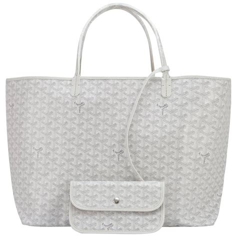 goyard tote diaper bag|Goyard white bag.